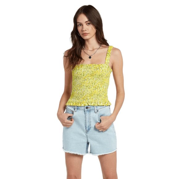 Volcom Wanna Have Sun Smocked Cami - Picture 1 of 9